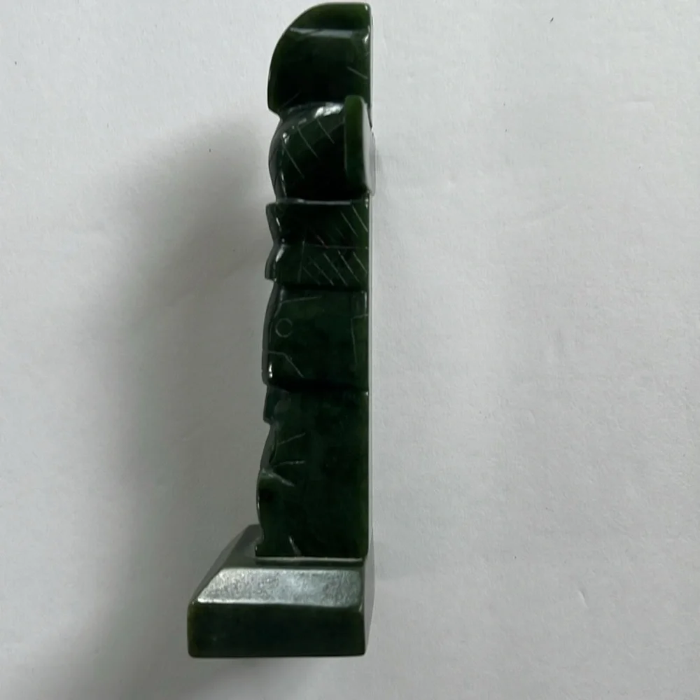 Vintage Genuine Jade Mini Totem Pole.